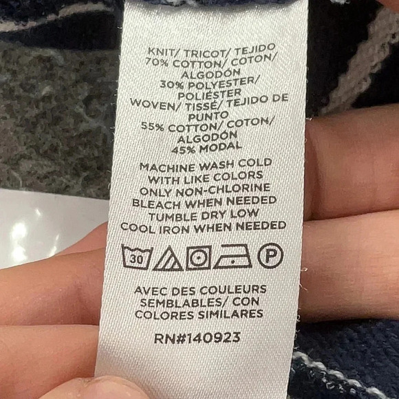 Ann Taylor LOFT Striped Mixed Media V-Neck Cotton Shift Dress Size Small S - Picture 6 of 7